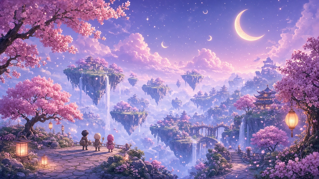 Moonlit Lunethia islands
